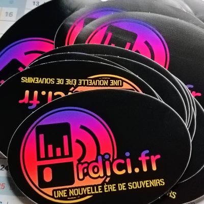 Lot de 5 autocollants R D'Ici